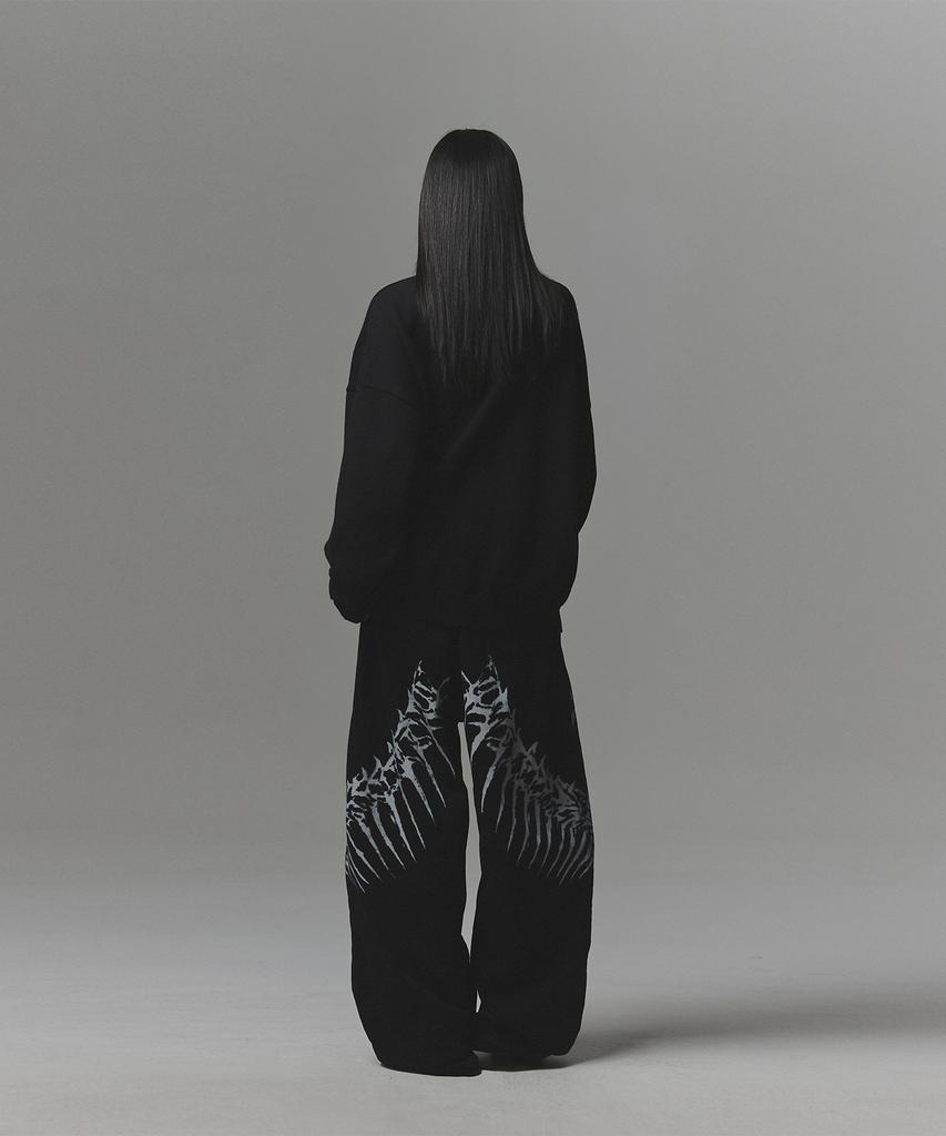 NOT4NERD Snake Bone Sweat Pants - Black