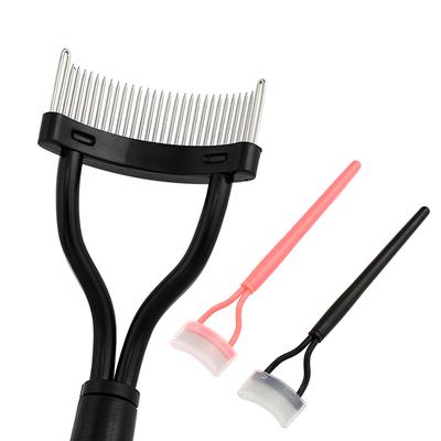 Neu Schwarz Rosa Wimpernzange Metall Wimpernbürste Kamm Tragbarer Wimperntrenner Faltbare Mascara Curl Schönheit Make-Up Kosmetische Werkzeug
