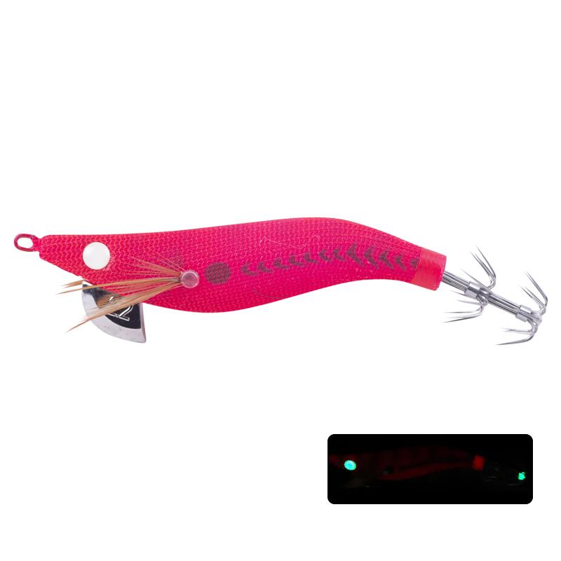 SF Luminous EGI Squid Jig Wooden Shrimp Artificial Baits Cuttlefish EGI Squid Jigging Fishing Lure