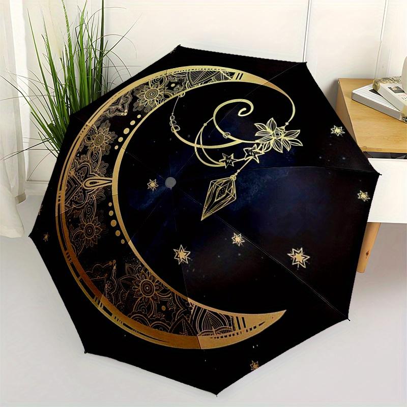 

Golden Crescent Moon with Stars and Flowers Tapestry Wall Hanging Decorative Throw Blanket for Bedroom Living Room Dorm Room Yoga Studio Home Decorati