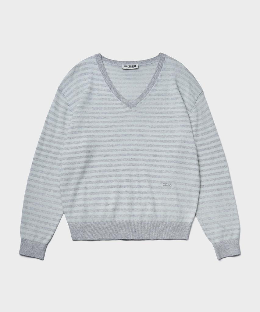 TTUDEMENT Essential Cash Blend Stripe Knit_Mint