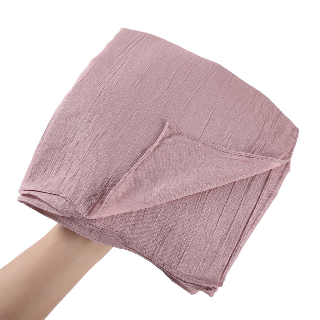 Soft Wrinkled Long Scarf For Women Summer New Solid Color Sunscreen Crumpled Scarves Shawl Foulard Viscose Female Wrap Shawls