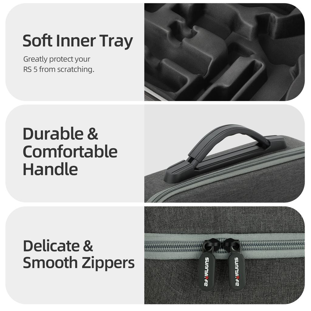 For DJI RS 5 Combo Travel Case Shockproof Shell Protective Box Ronin Handheld Stabilizer Suitcase For DJI RS 5 Organizer Cases