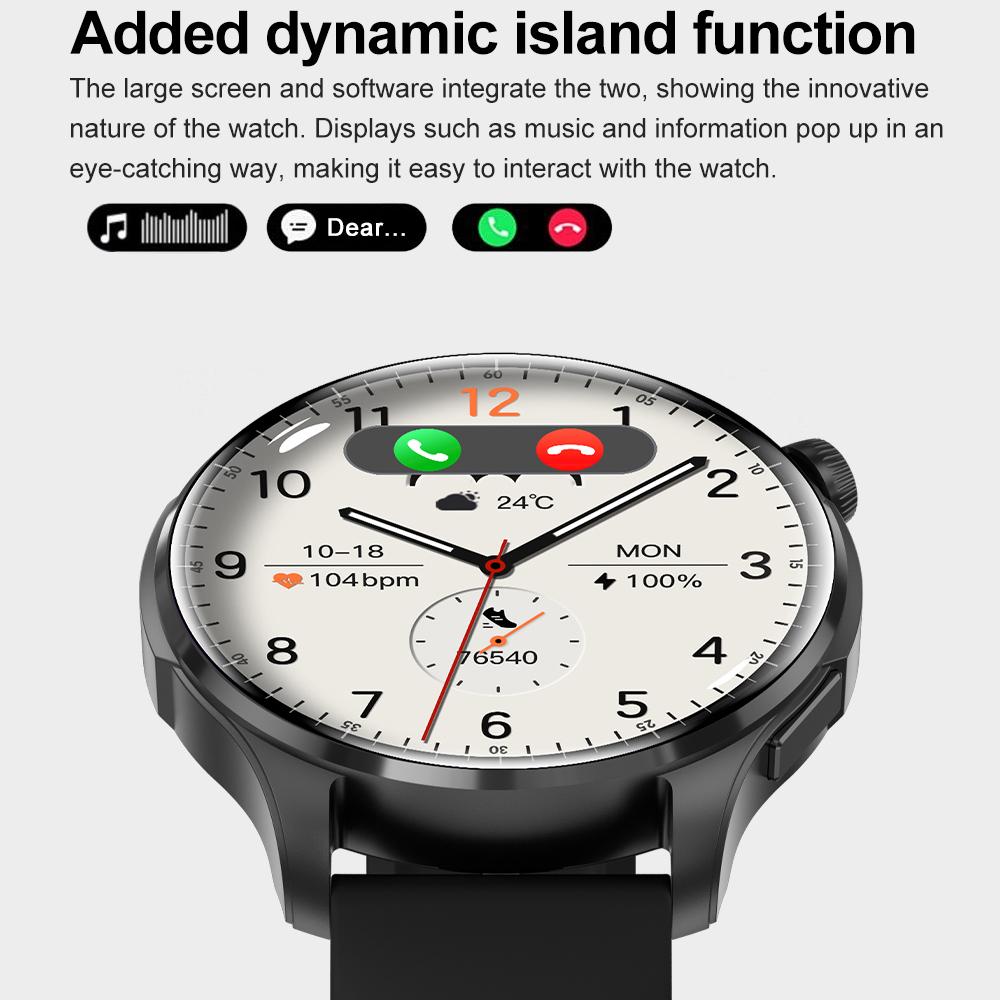 KEYSION 2025 New 1.53'' 48mm Bluetooth Call Smart Watch Men Sport SPO2 Heart Rate Health Monitoring GPS NFC Smartwatch for Android IOS Phone