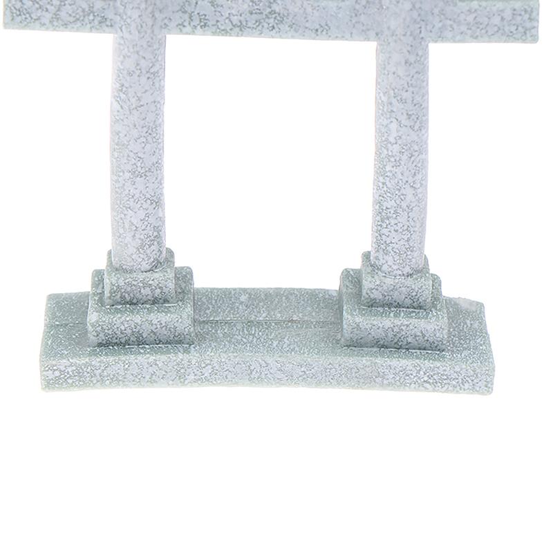 Torii Gate Aquarium Decor Miniature Ornamenttank Garden Shrine Shinto Landscape Sandstone Micro Decoration Simulation