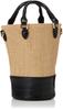 Kashkash Linen and Crocodile Embossed 2-Way Bucket Bag, 01-00-78090, Women's, Black