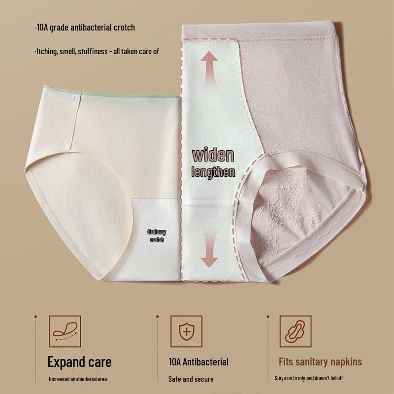 Mao Ren Women's High-Waist Tummy Control Briefs (3-Pack)