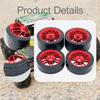 4 Heavy Duty Aluminum RC Replacement Tires for Micro-B 1/24 244016
