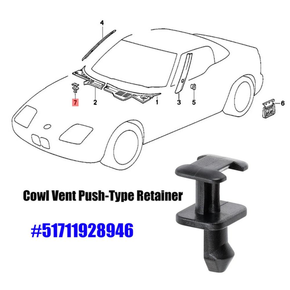 51711928946 Windshield Cowl Rivet Clips for BMW