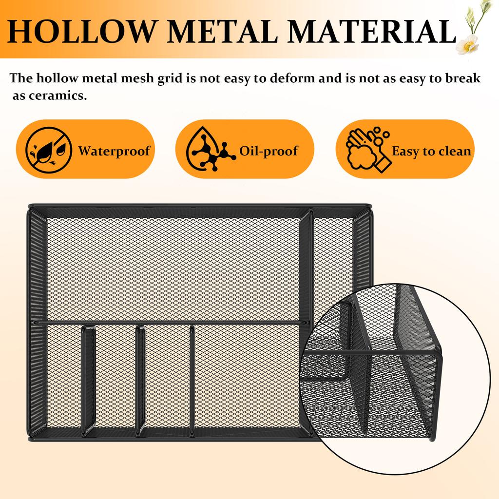 Metall ihåligt öppet förvaringsställ med 6 förvaringsfack köksredskap praktiskt multifunktionellt organiserings- och förvaringsställ
