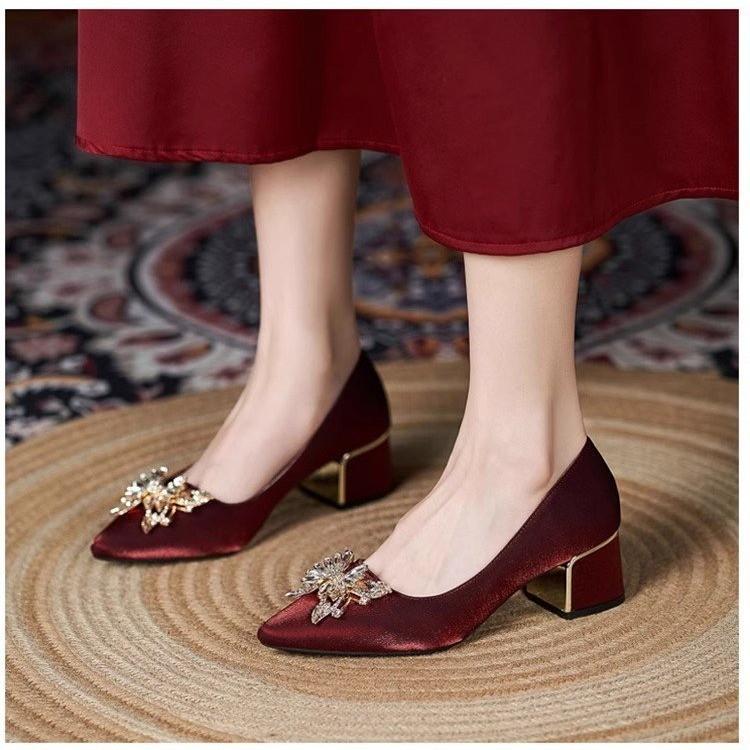 Fashion 2024 New Women's Elegant Designer Luxurious Rhinestone Decorated Letters Sexy Women's High Heels Women's Shoes