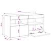 Wall Mounted TV Cabinet with LED Lighting Black Oak Effect 80 x 30 x 40 cm