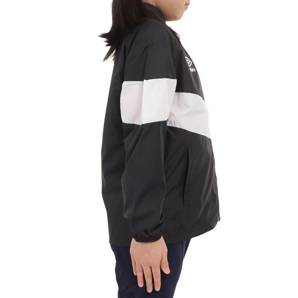 Umbro Wind First Wind Windproof and with Insertion Aid Dressing Kids Design Award Black 120 [STARTER PACK] Jacket, Water-Repellent, Zipper, Support,