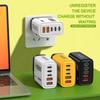 New USB A+C 240W Charger Plug Multi Port EU/US Phone Charger Adapter With Light PD QC3.0 USB C Charger for iPhone//Samsung