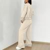 Women's 2 Piece Outfits Fall Casual Zip Up Tracksuit Long Sleeve Sweatshirt And Wide Leg Sweatpant Lounge Set