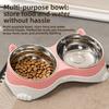 Anti-spill Stainless Steel Pet Bowl Raised Neck Protection Pet Feeding Bowl For Dogs and Cats