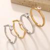 Shinny Clear Zircon Ring Women Stainless Steel Gold Color Minimalist Trendy Rings Zircon Wedding Band Gift Wholesale New In
