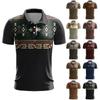 (Qunide) Men's Golf Shirt Casual Sports V Neck Ribbed Collar Short Sleeve Fashion Casual Solid Color Plain Spring Summer Regular Fit
