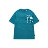 Brand Logo Pocket Splicing Printed Loose Street Sports Casual Breathable Round Neck Short Sleeve Drop Shoulder T-Shirt T11M133107F-BU