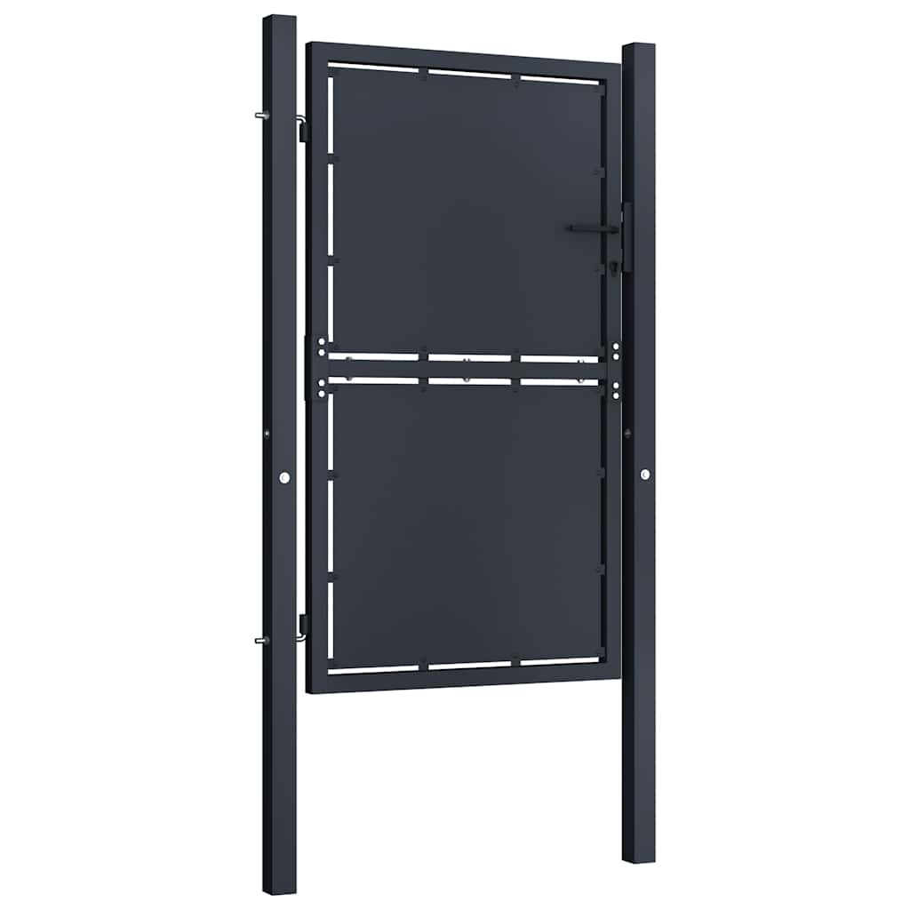 Vidaxl Brama Ogrodowa Stalowa 100X125 Cm Antracytowa