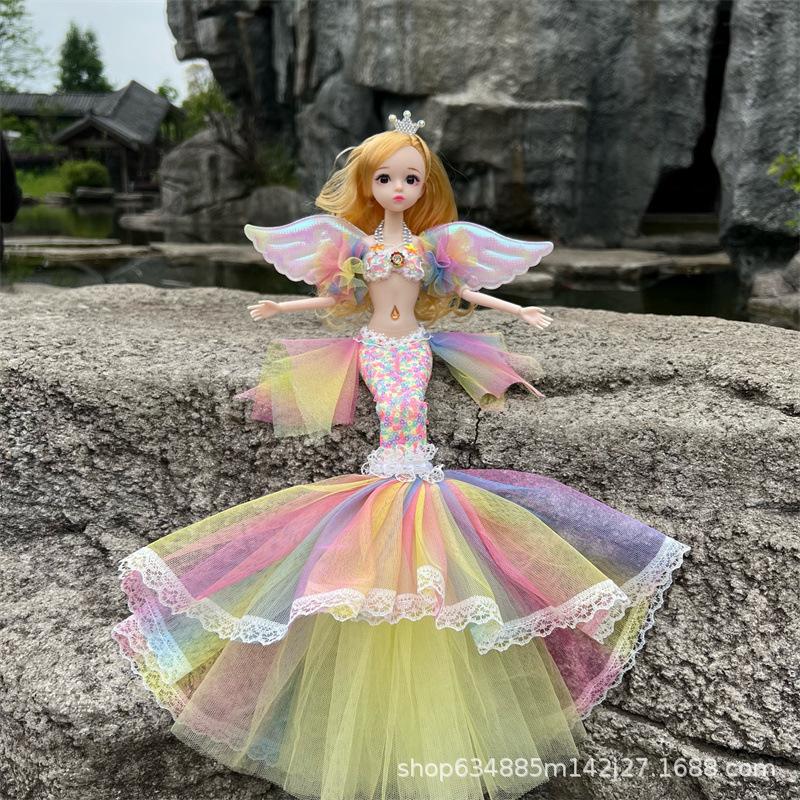 Diamond Tail Mermaid Princess Children Girls Birthday Gift Toy Doll Doll Aquarium Doll