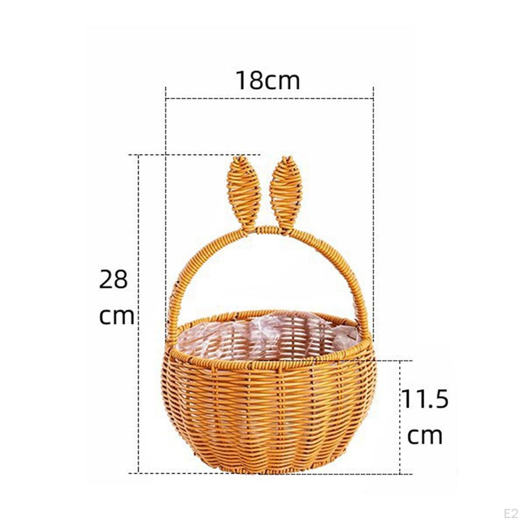 Easter Eggs Candies Gift Storage Basket 18x28cm Cute Decoration Multifunctional for Egg