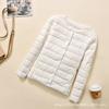 New light and thin down jacket women's round neck warm liner short large size jacket autumn and winter women's clothing collarless