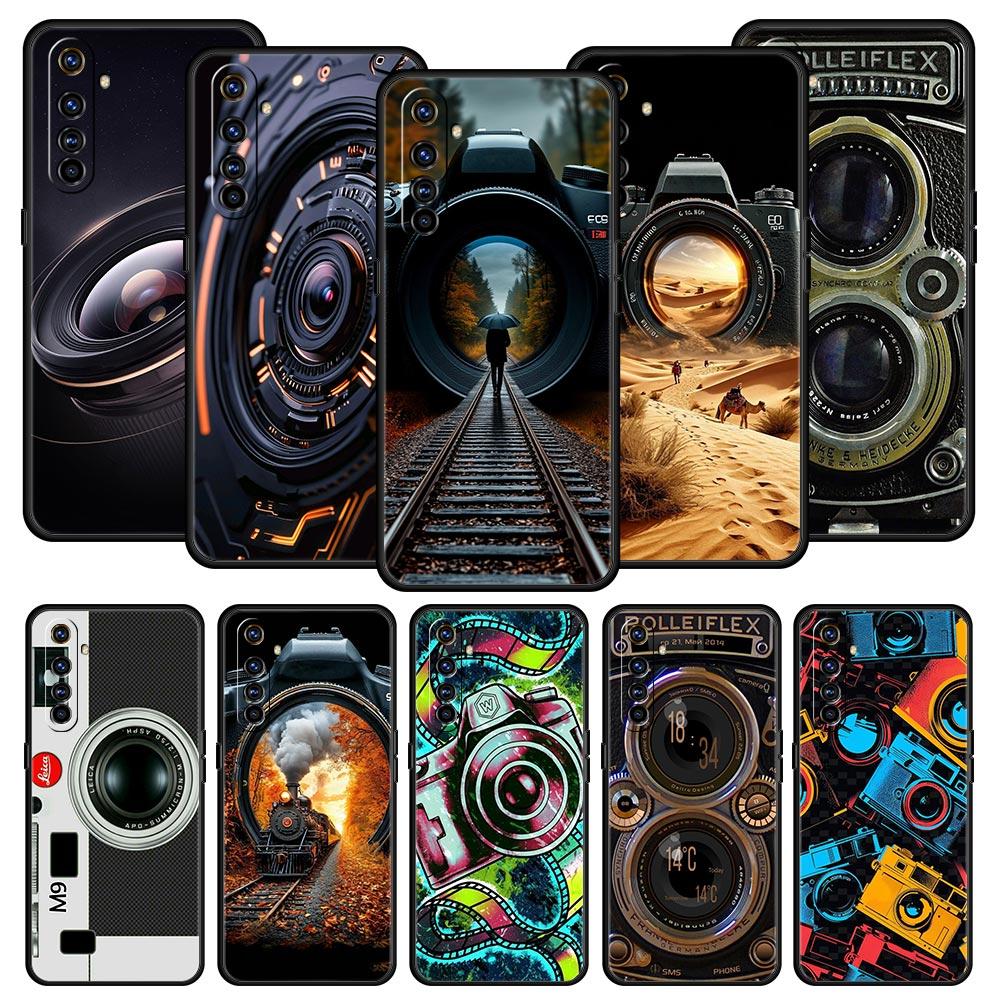 Retro Camera Case For Realme C67 C63 C55 C53 C35 C25 C21 GT 2 3 5 6 10 11 12 13 Pro Plus 5G Soft TPU Phone Cover Fundas Capa Bag