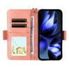 For Google Pixel 9a Leather Case Magnetic Closure Wallet Stand Phone Cover with Crossbody Strap