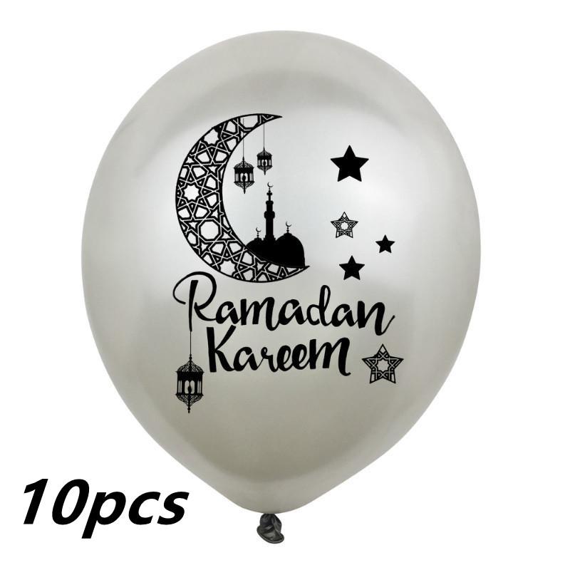 10pcs, 12 Inch Helium Balloons Ramadan Home Decor for Indoor and Outdoor Party Decorations