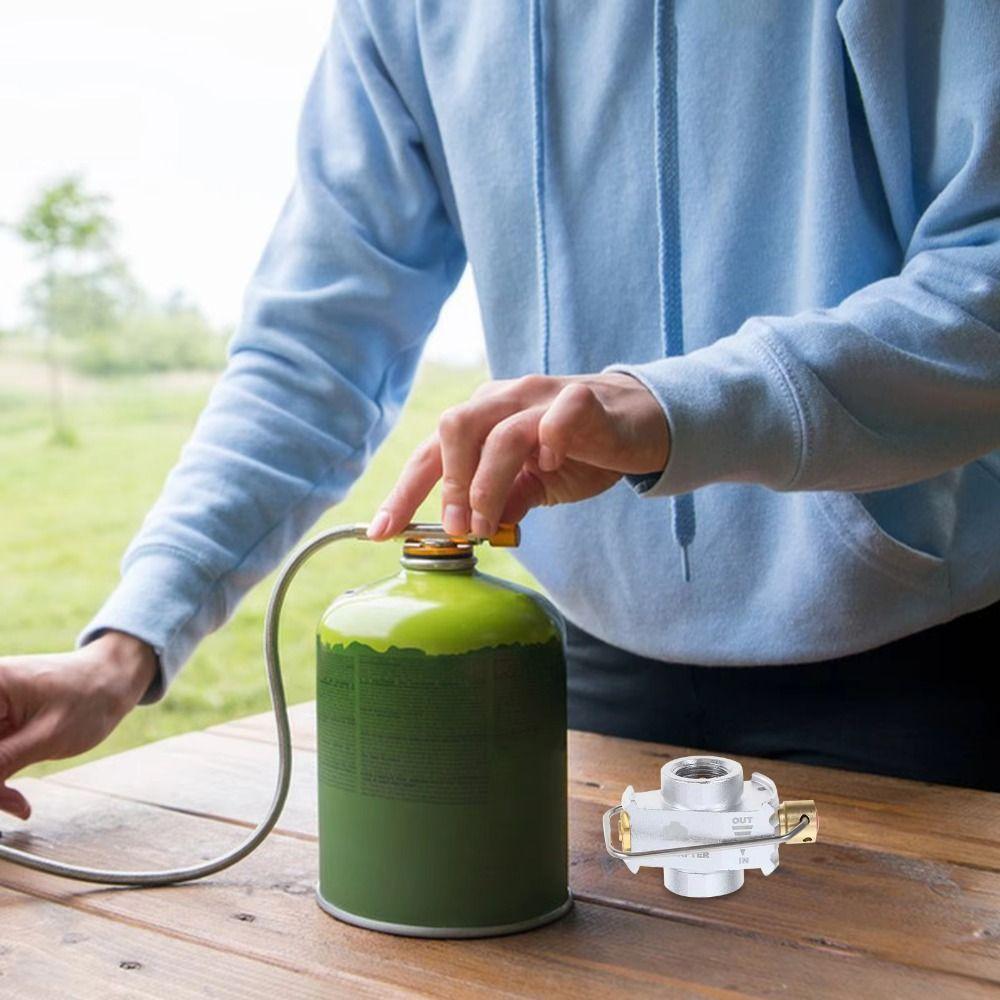 Efficient Camping Gas Adapter Valve Cost-effective Gas Refill Adapter  Camping Equipment
