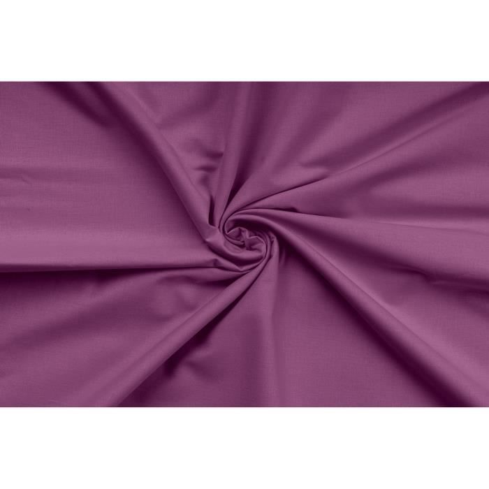 Parure de lit - 1 housse de couette 220 x 240 cm + 2 taies d'oreiller 60 x 60 cm - 100% coton renforcé - Violet