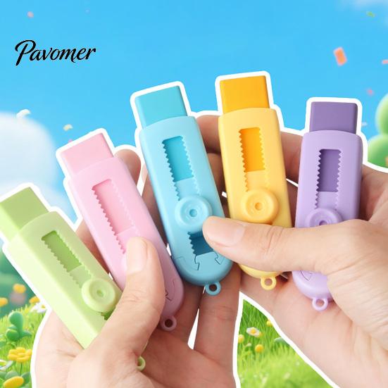 Neat Surface Eraser Push Pull Retractable Eraser, Cute Pastel Pencil for No Trace Students, Clean Dustless 2B Kids, School Supplies
