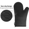 Food Grade Silicone Oven Mitts Honeycomb Cotton Lining Heat Resistant Mitts Soft Durable Baking Gloves Household