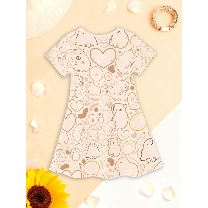 Girls' Dress, Suitable for Parties And Everyday Wear, Sweet Princess Dress, Lightweight Spring And Summer Outfit,