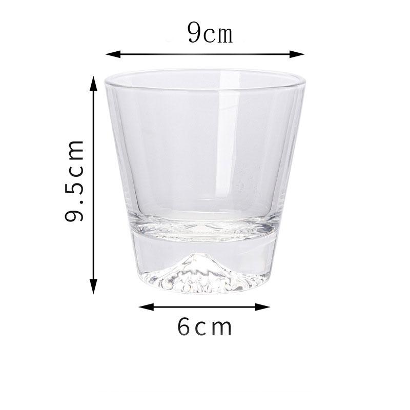 Christmas Gift High-end Milk Bubble Water Cups Japanese Style Fuji Mountain Glass Cup Heat-Resistant Tea Mug Bar Beverage Cup