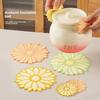 Posavasos De Silicona Con Diseño De Flores, Resistente Al Calor Y Antideslizante Para Mesa De Comedor