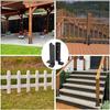 4pcs Adjustable Post Base Brackets Heavy Duty Black Fence Post Base Support Corrosion Resistant Metal Pergola Post Base Brackets