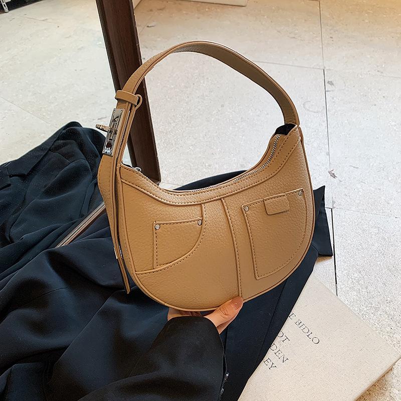 Underarm Bag Versatile Simple Casual Shoulder Crescent Bag Small Satchel