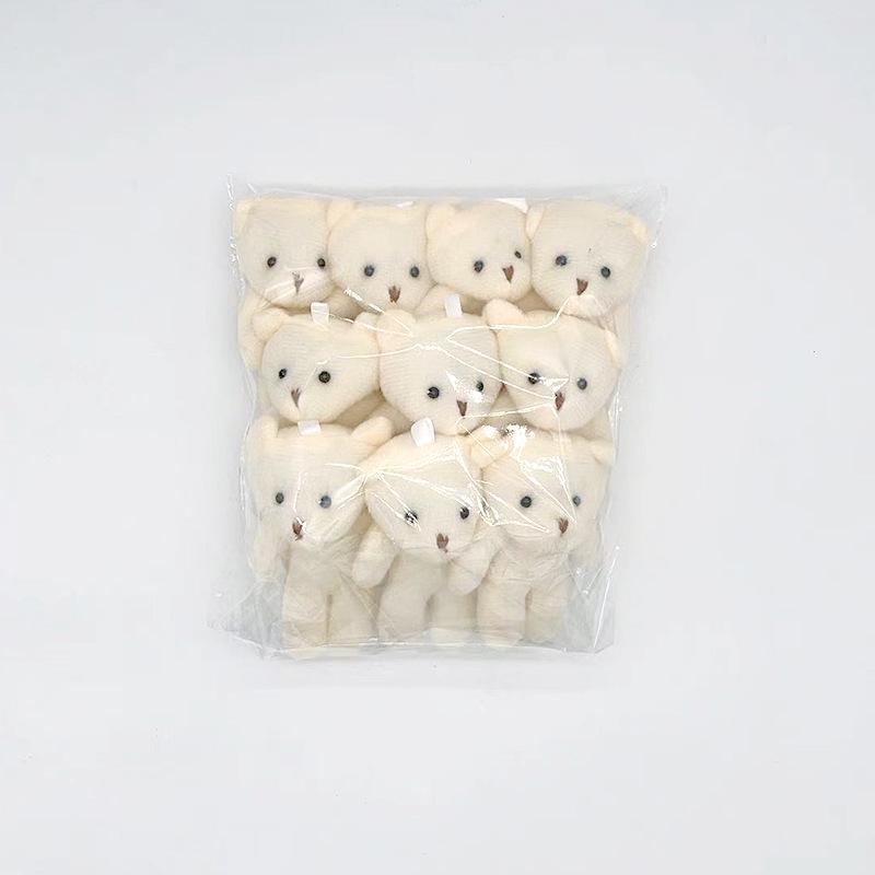 

White Teddy Bear Keychain Plush Doll Accessory Approximately 11cm