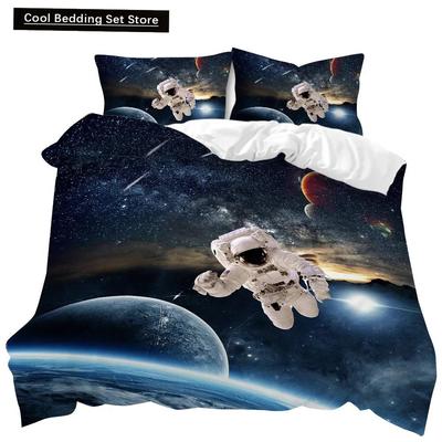 Evren Temalı Nevresim Takımı Uzay Temalı Yatak Takımı Galaksi Tek Kişilik Polyester Yorgan Örtüsü Güneş Sistemi Gezegenleri Evren Kraliçe ve Kral Boyu