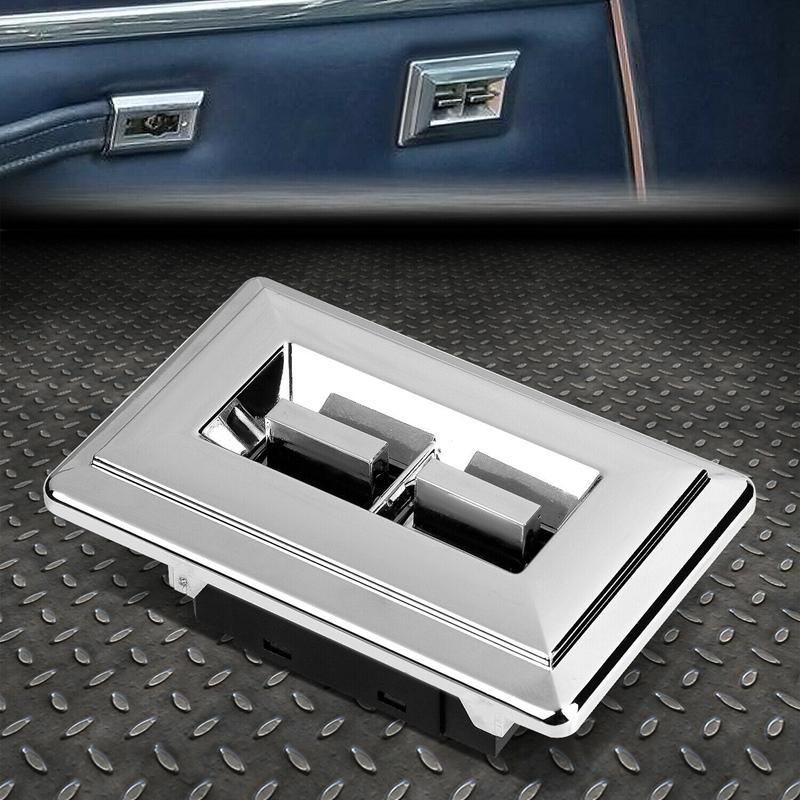 Master Power Door Window Switch Driver Side For 78-91 Pickup Truck GM CHEVROLET GMC OLDSMOBILE PONTIAC Chrome 2 Button серебряный