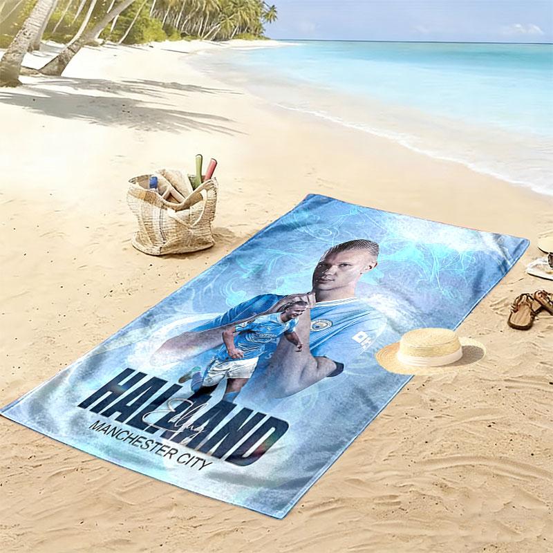 Messi Krone Druck Strandtuch, Großes Weiches Schnelltrocknendes Handtuch für Strand Camping Schwimmen