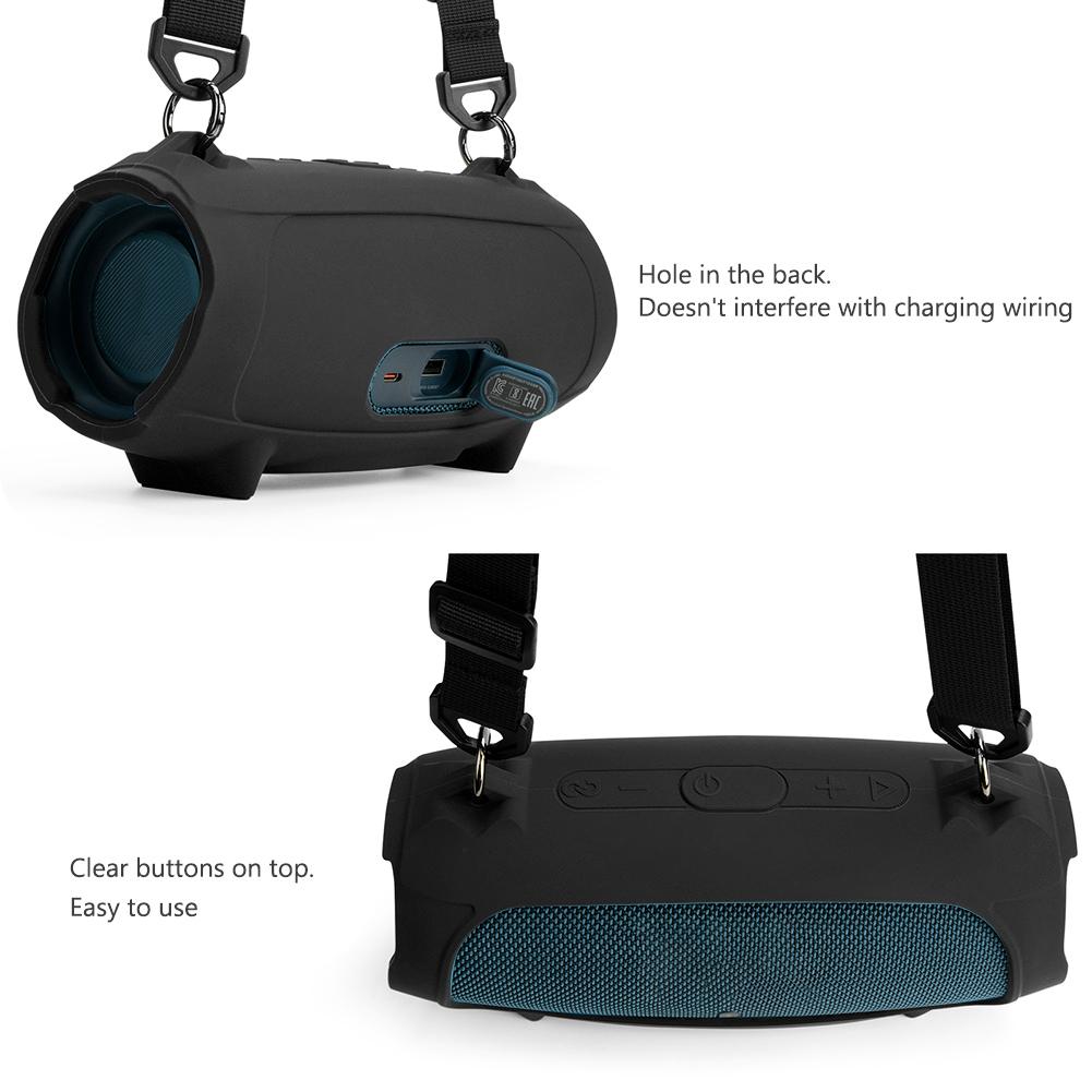 Protective Skin Case Anti-Fall Bluetooth-Compatible Speaker Case Waterproof for JBL Charge 5 Speaker Accessories