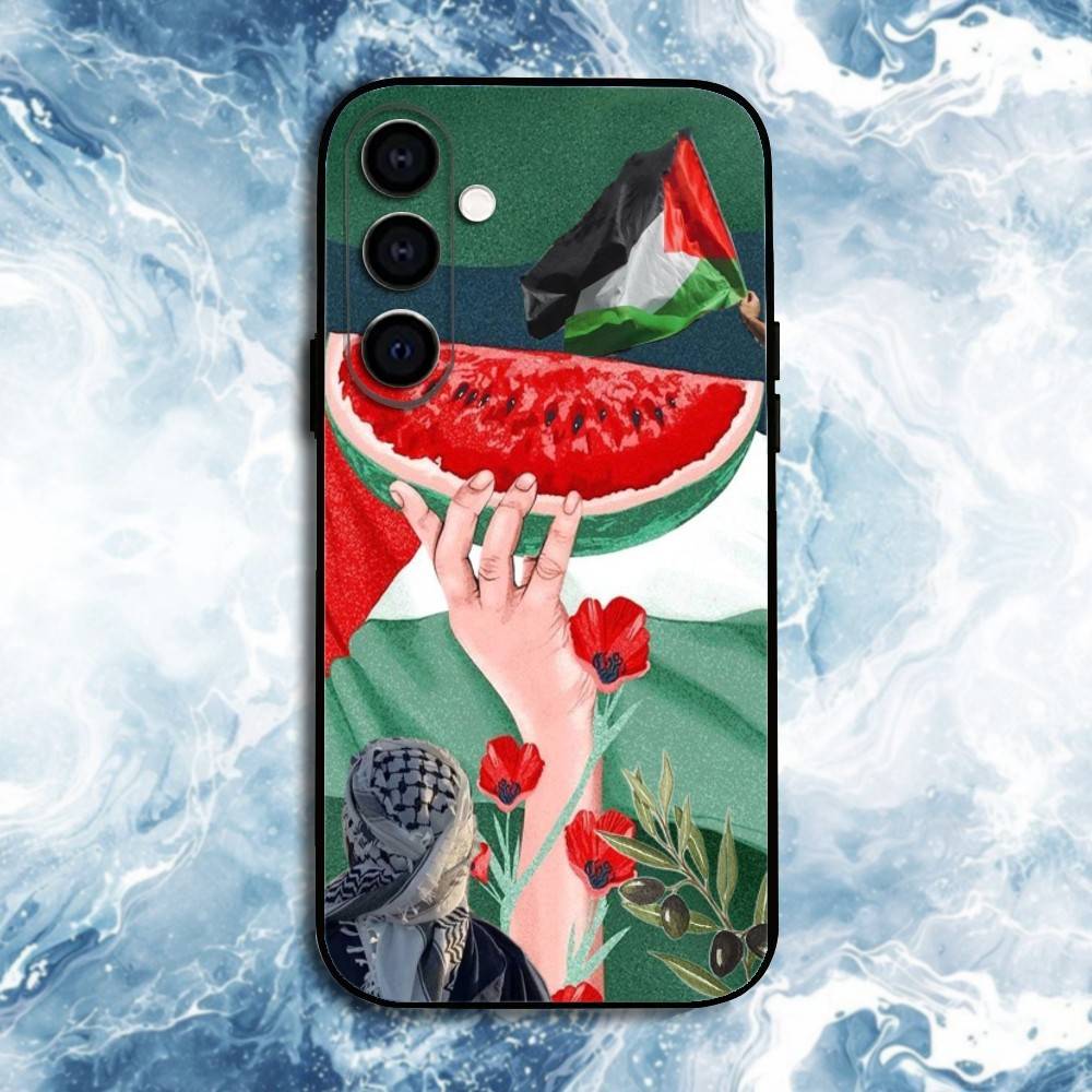 

Watermelon Art P-Palestine-s-F-Flag Phone Case For Samsung Galaxy A73,A72,A71,A70,A53,A52,A51,Others Soft Black Shell Samsung a51 4g