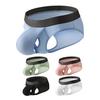 Men Briefs Elastic Mid-Waist U-Convex High Elasticity Fit Tight Cut Panties Patchwork Color
