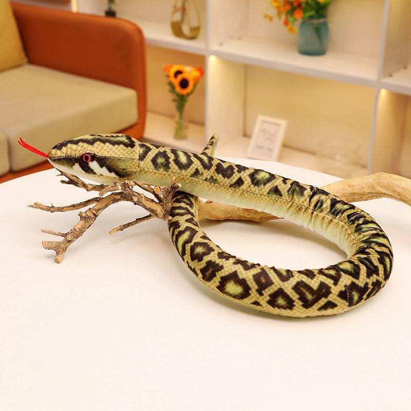 Realistic Large Snake Plush Toy For Kids Soft And Cuddly 120cm Pp Cotton Stuffed Animal