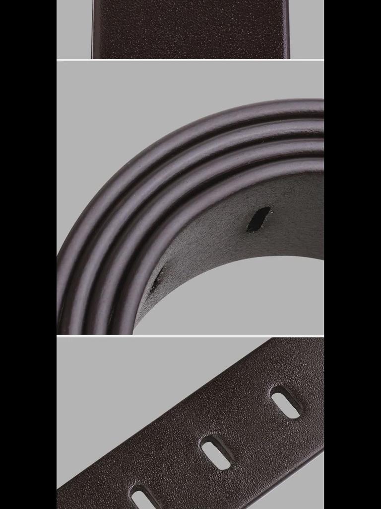 Jeepuo Men's Genuine Leather Pin Buckle Casual Belt, Korean Style