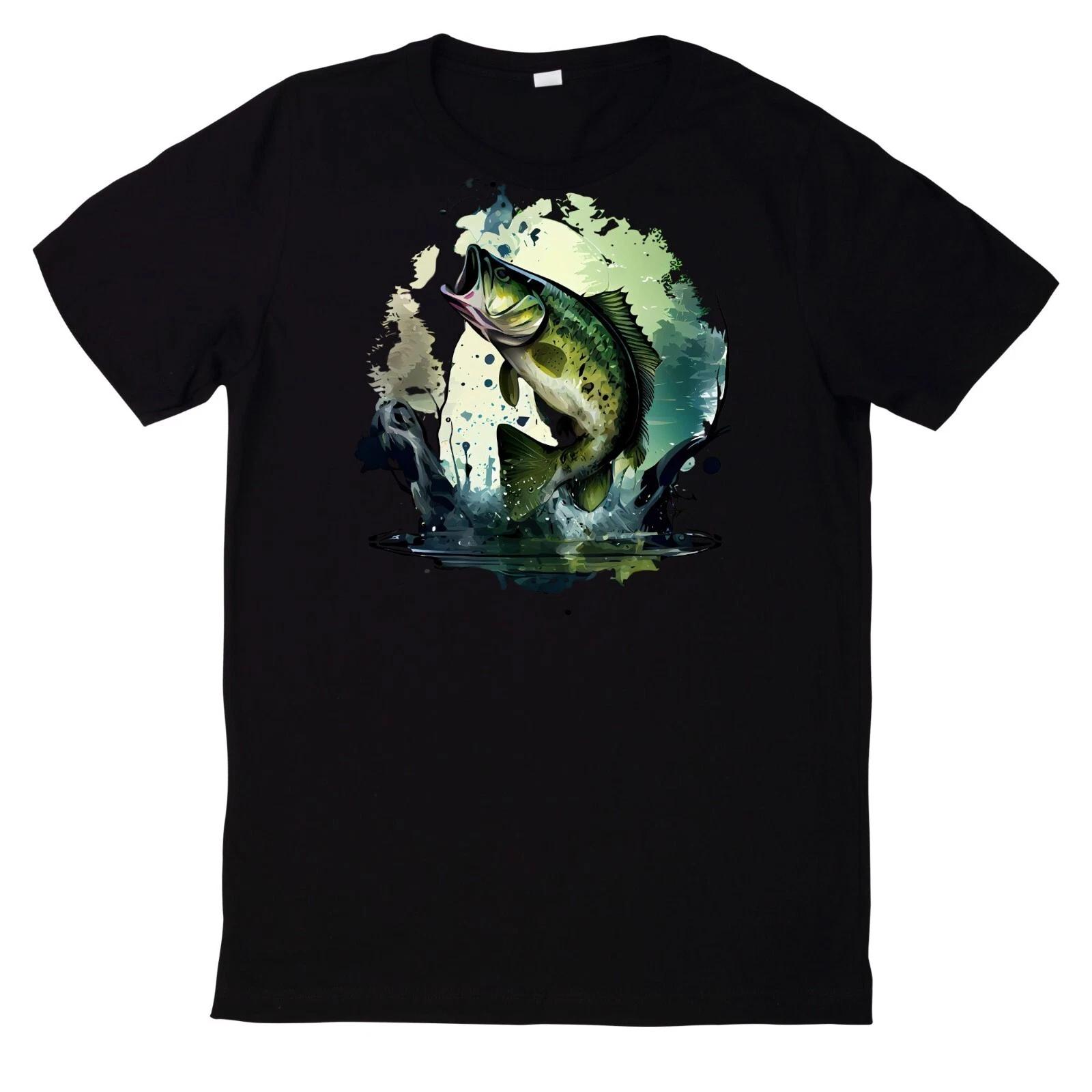 T-Shirt Lustiges Angler Fisch Motiv S