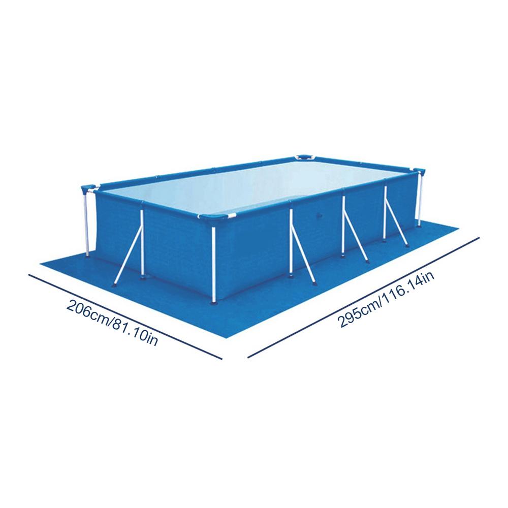 Rectangle Pool Cover Waterproof PE Foldable Inflatable Pool Cover ForAbove Ground Pool Family Pool Cover Outdoor Paddling
